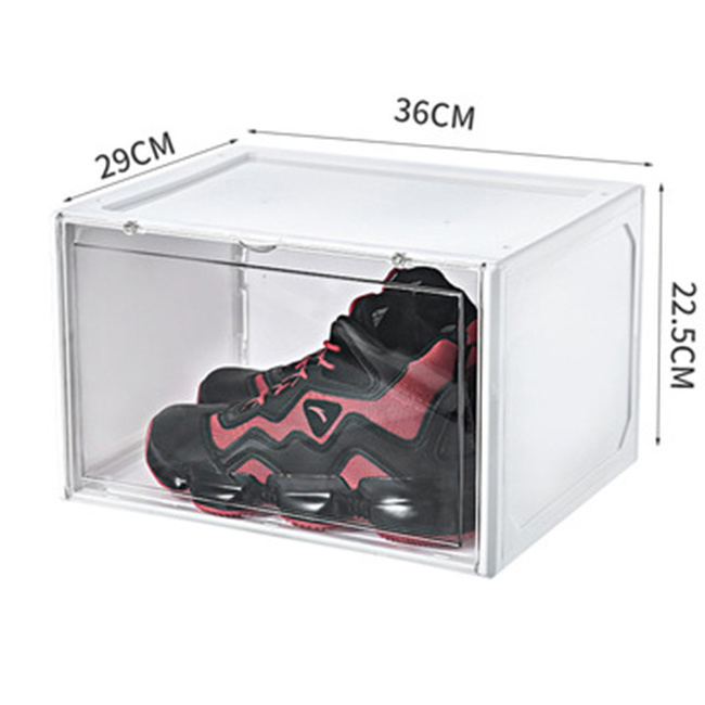 acrylic shoe box storage containers shoe storage box with lid sneaker organizer clear shoe display shelves