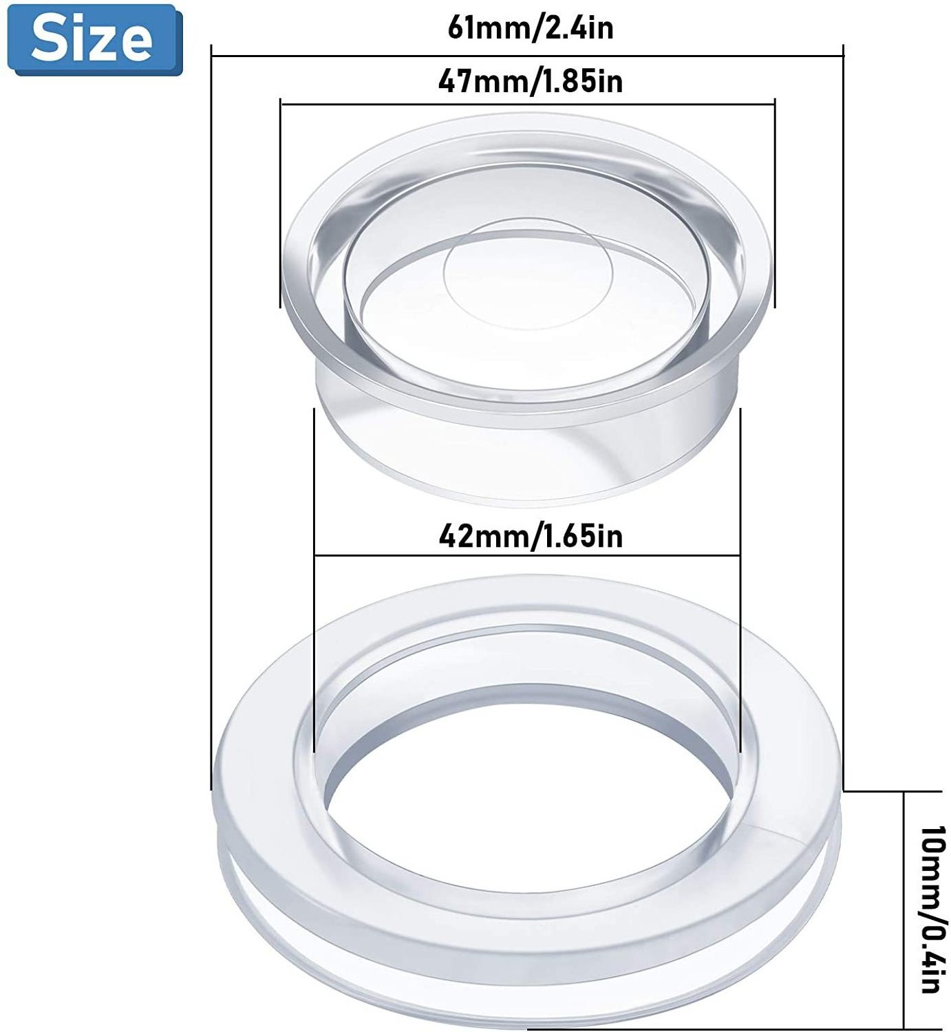 Hot Sale Silicone Umbrella Hole Ring Plug and Cap Set Clear Patio Garden Beach Table Umbrella Plug on sale