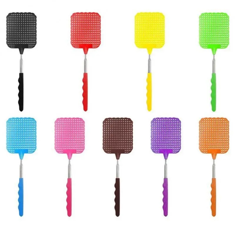 73cm Manual Swat Fly Tool Durable Telescopic Fly Swatters Fly Swatter Mosquito Swatter Racket