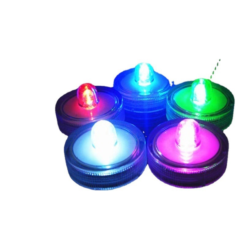 Mini Submersible LED Lights Waterproof LED Tea Lights Candle Battery Operated for Vase Home Party