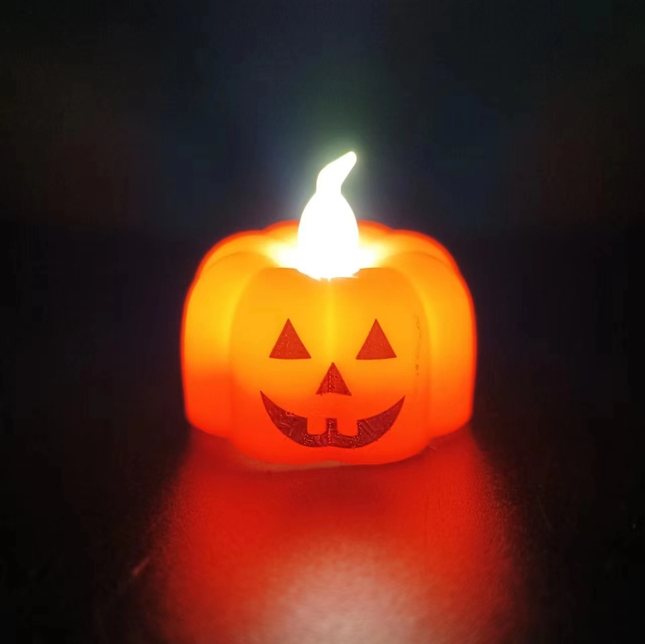 Halloween LED Pumpkin Tea Lights Candles Bulk Electric Flameless Candles for Halloween Decor