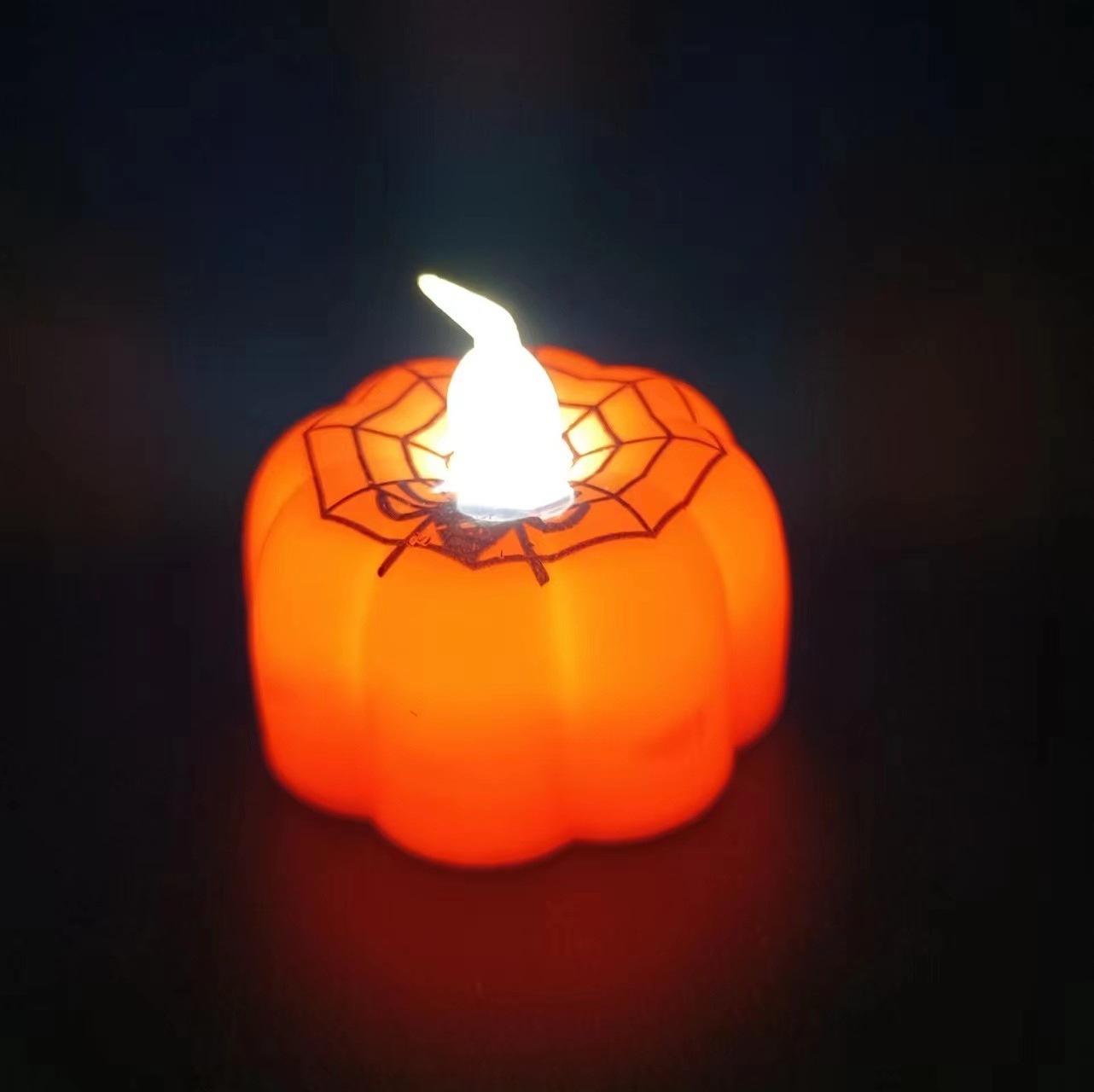 Halloween LED Pumpkin Tea Lights Candles Bulk Electric Flameless Candles for Halloween Decor