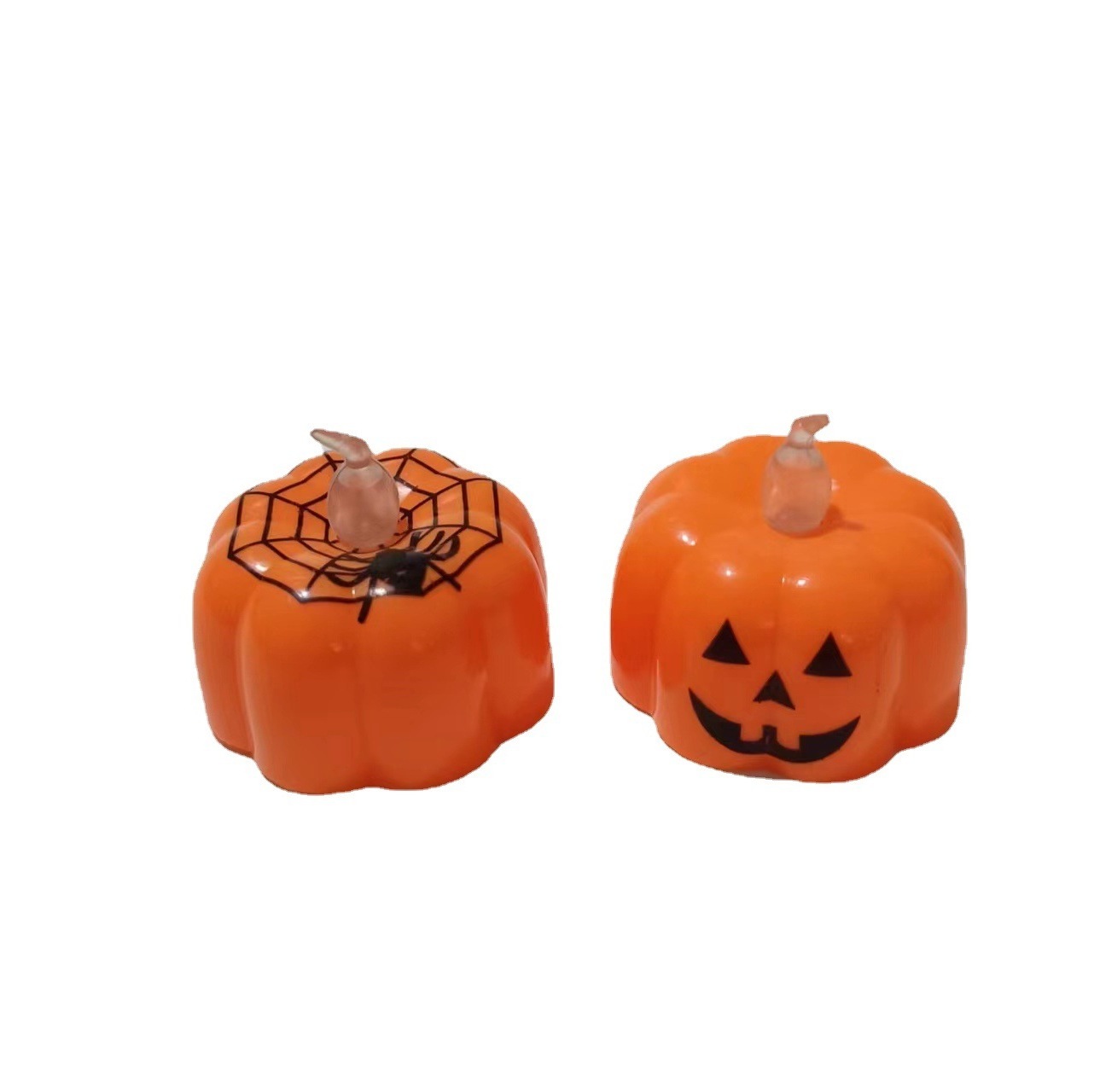 Halloween LED Pumpkin Tea Lights Candles Bulk Electric Flameless Candles for Halloween Decor