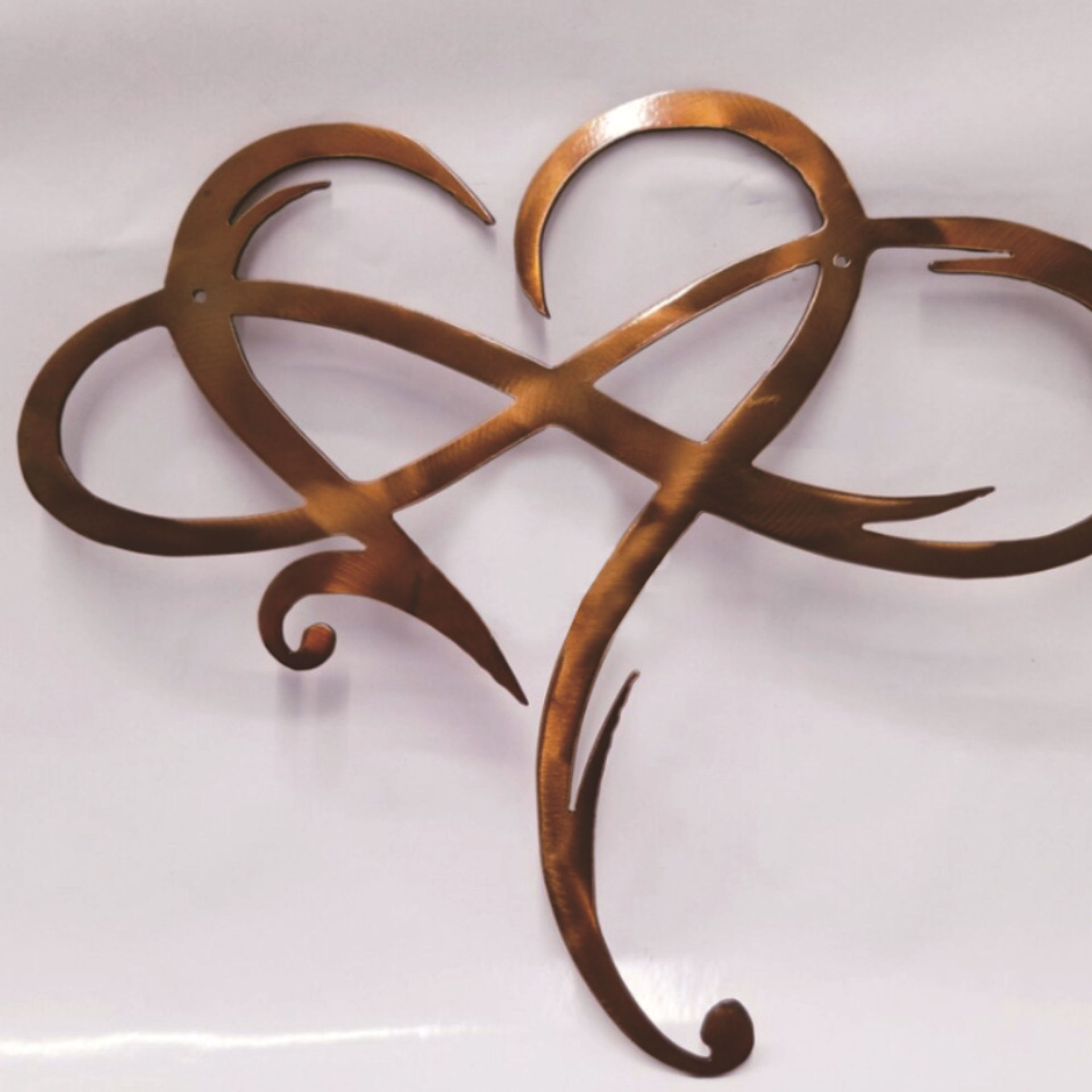 Wall Decor Art Metal Infinity Heart Sculptures Love Sign for Home Decor