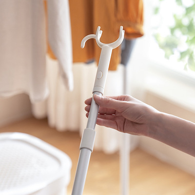 Aluminum Clothes Fork long retractable rods adjustable U-shaped clothes airing fork support clothes rack