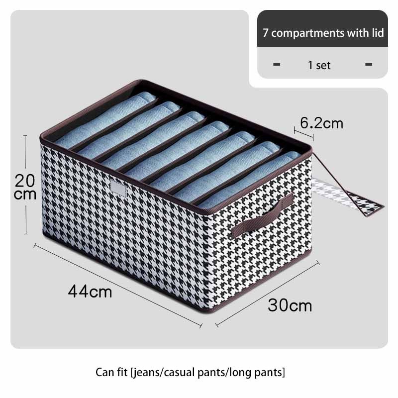 6/7/8 Grid Closet Organizer for Jeans Pants T-shirt Drawer Organizers Washable Closet Storage Organizer