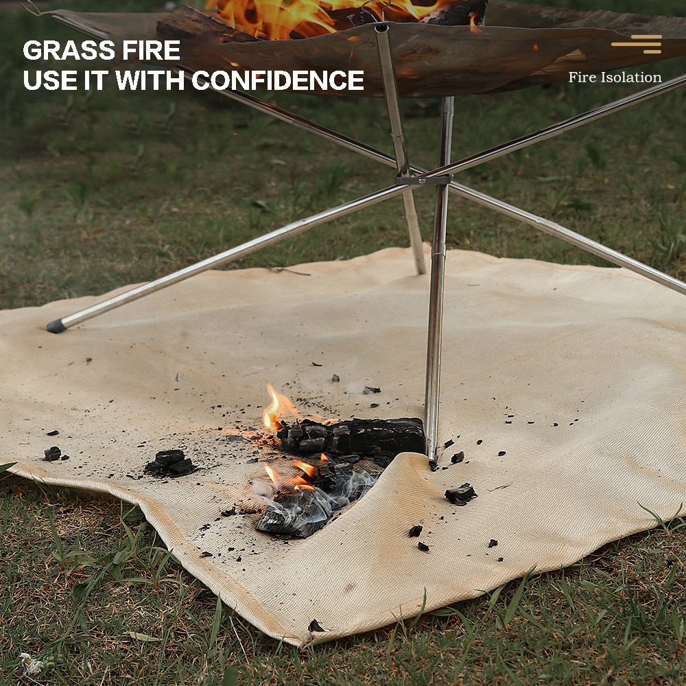 New Design Multiple sizes Fire Pit Mat Fire Pit Heat Resistant Grill Pad Grill Mats for Outdoor BBQ