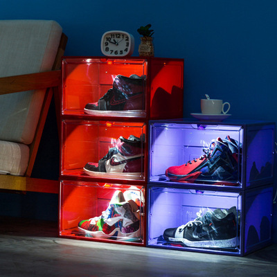 Sound Contral led shoe box storage giant sneaker storage box luminous drawer shoe box on sales