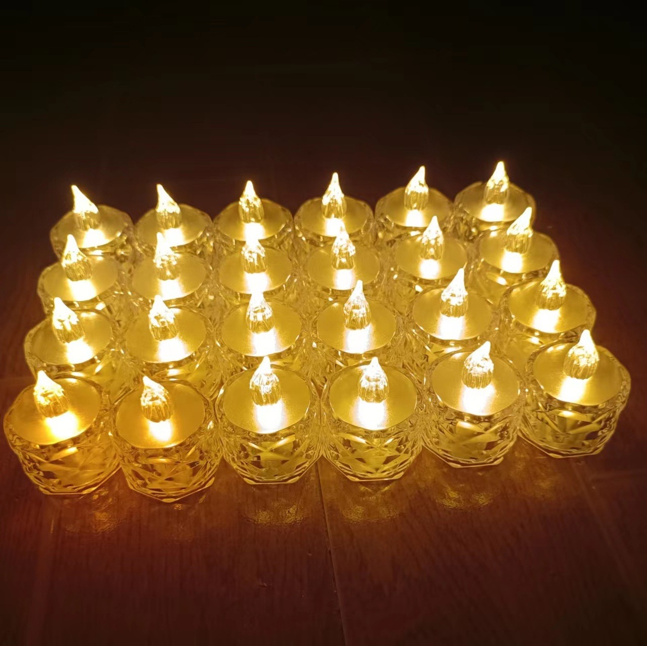 Flameless Tealight Candles Battery-Powered LED Fake Candles Realistic Tea Lights for Christmas