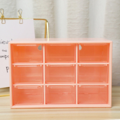 Mini Plastic Desk Craft Organizer Storage with Removable 9 Drawers for DIY Crafts and Jewelry