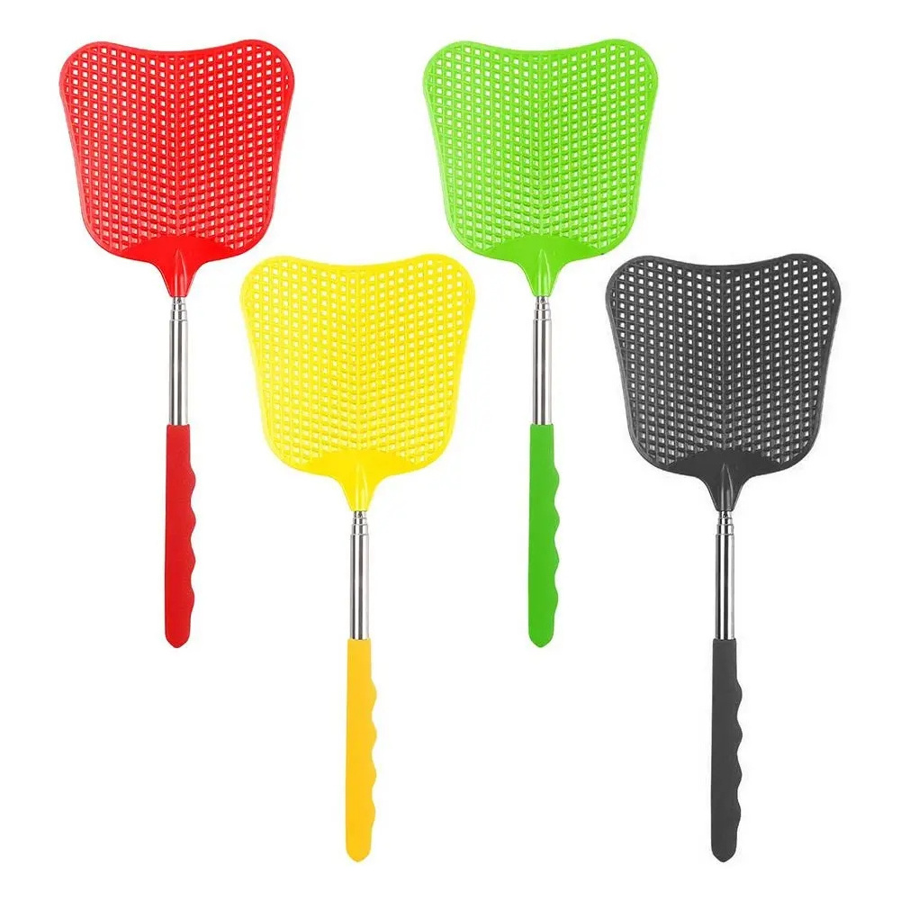 65cm Fly Swatter Heavy Duty Stainless Steel Handle Fly Swatter Manual Fly swatters for Home Garden