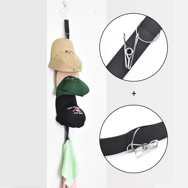 New 20 Hooks Hat Storage Hangers Closet Hanging Hat Rack Closet Door Baseball Hat Organizer Display Racks