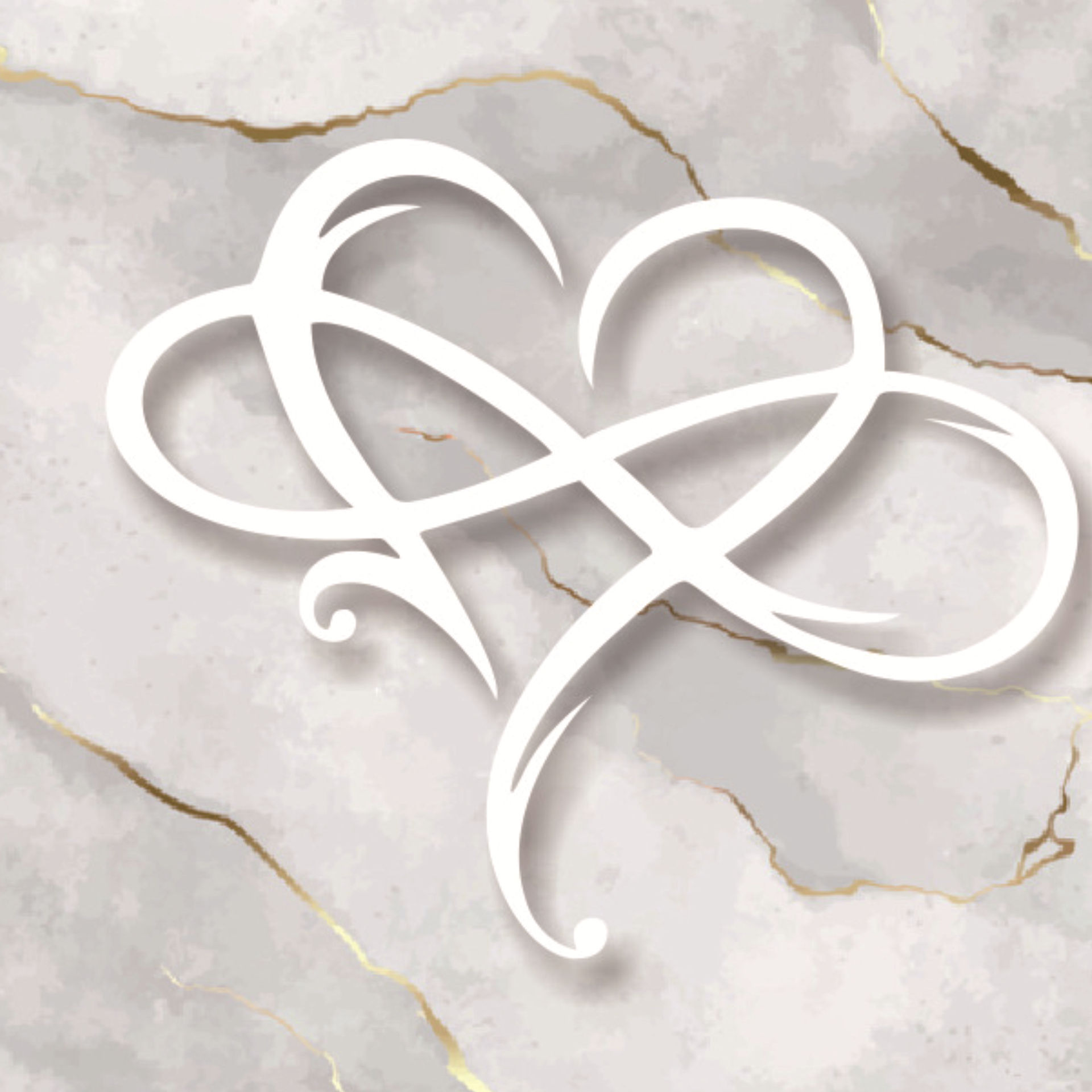 Wall Decor Art Metal Infinity Heart Sculptures Love Sign for Home Decor