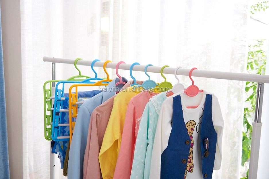 4 layer plastic swing hanger for trouser clothes hanger