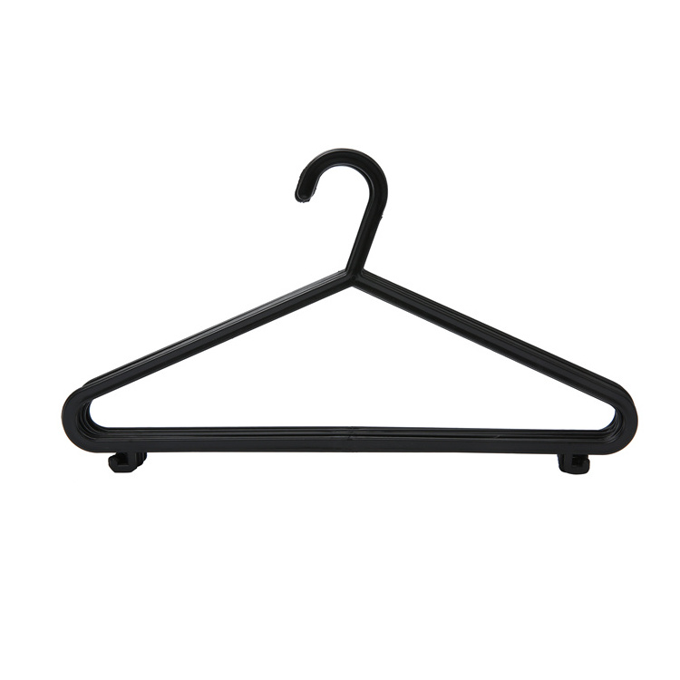 Wholesale Custom Cheap Plastic Towel Black Coat Laundry Cloth Hanger For Clothing