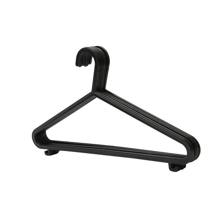 Wholesale Custom Cheap Plastic Towel Black Coat Laundry Cloth Hanger For Clothing