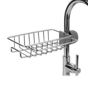 Wholesale Metal Stainless Steel Kitchen Sink Organizer Sink Caddy Faucet Sponge Towel Drying Rack Holder