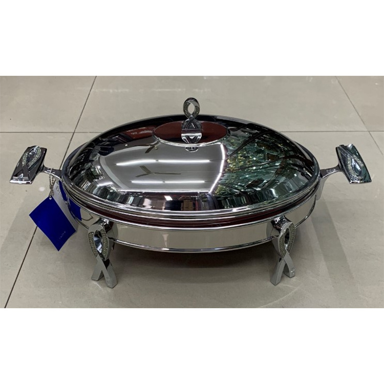 European Style Luxury 2L/3L/4L Rectangular Round Oval Glass Stainless Steel Chafing Dish Food Warmer Chaffing Dish