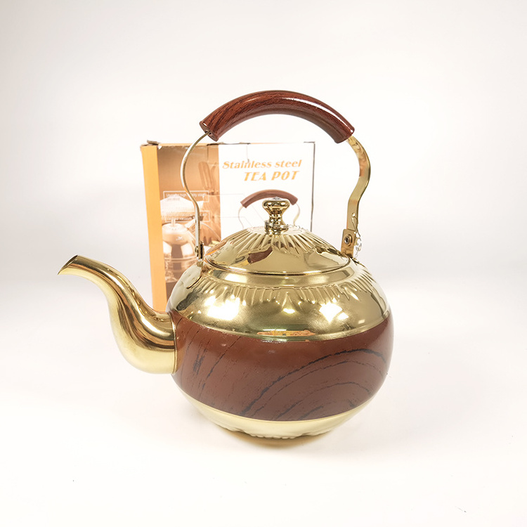 New Arrival 1L/1.5L/2.0L Arabic Style Stainless Steel Water Boiling Whistling Tea Kettle Water Kettle Teapot