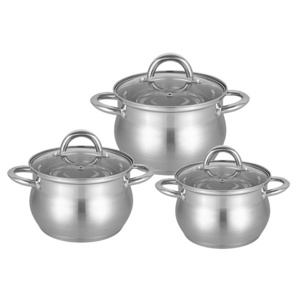 High Quality Juego De Ollas 16/18/20CM 6PCS Stainless Steel Casserole Cookware Set Cooking Pots for Kitchen