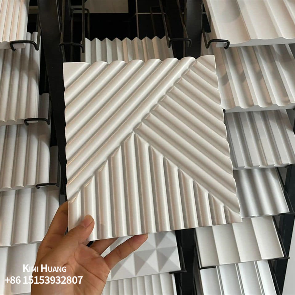 Hot sale interior wooden wall panels 3D fluted design MDF wall cladding  slat wall panel wood