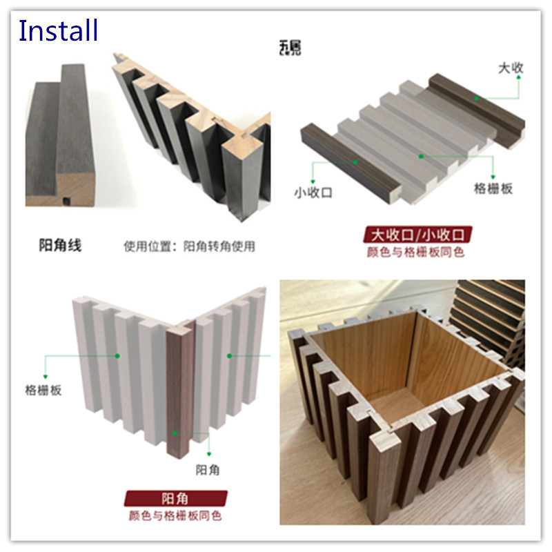 Hot sale interior wooden wall panels 3D fluted design MDF wall cladding ...