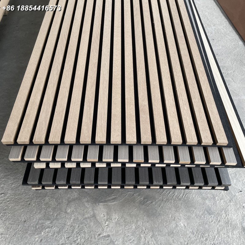 MDF Slat Wooden Wall Panels Acoustic Panel Sound Proof Flame Retardant Wall Panels