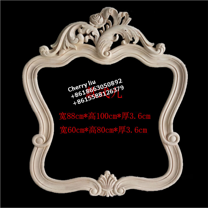 Wooden Home Decorative Wood Carving Mirror Frame Moulding