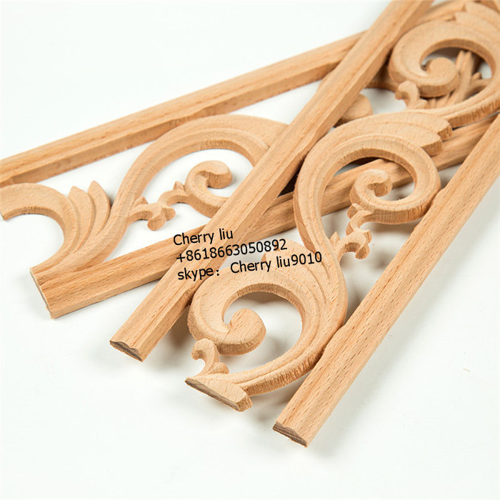 Decorative Beech Carved Ornamental Wood moulding Furniture architrave Trim Molding