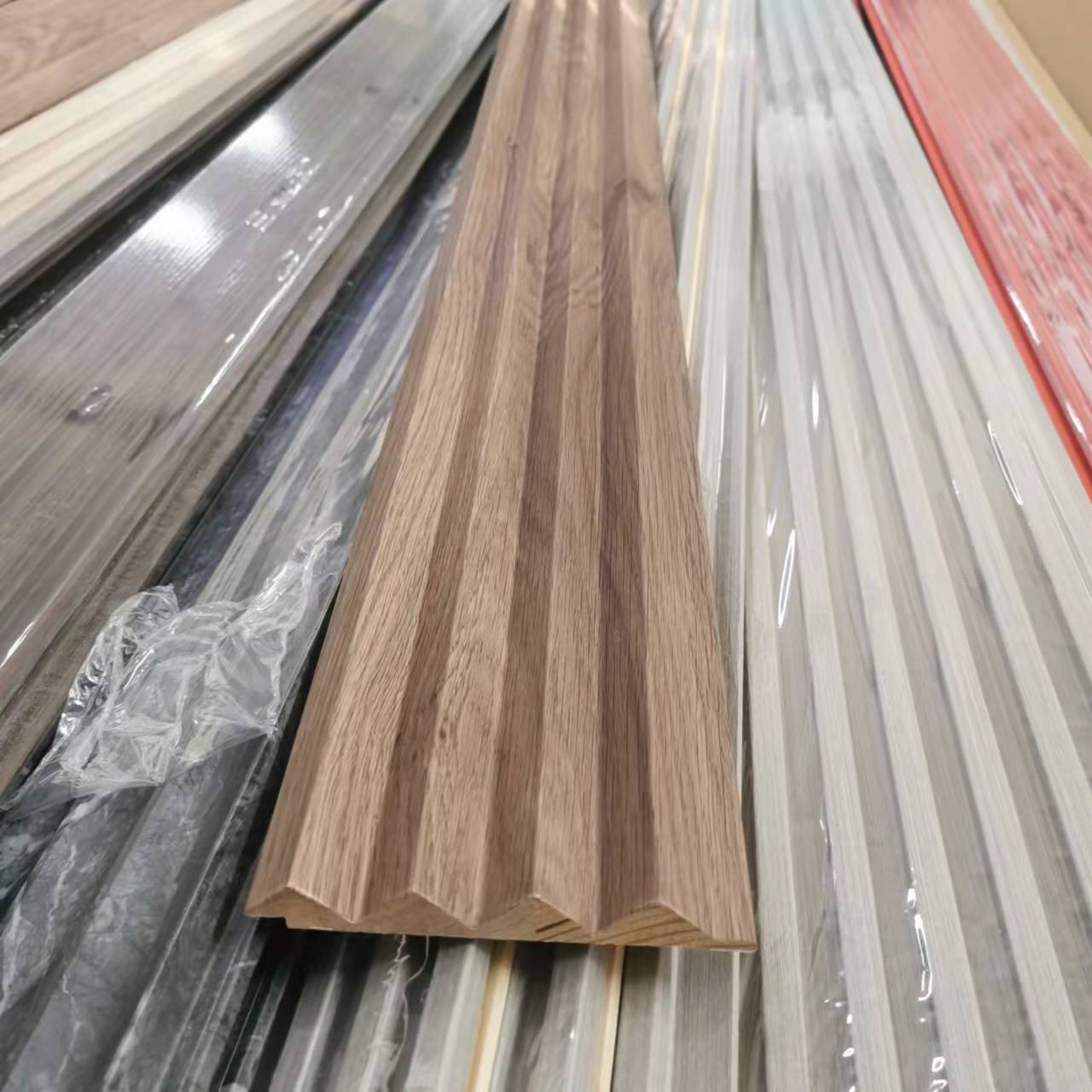 3D decorative walnut veneer panels material mdf wall panel for interior decoration indoor wood panels