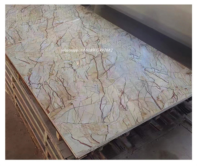 interior cladding flexible Imitate marble Wall Panel pvc panel marble 3D uv sheet