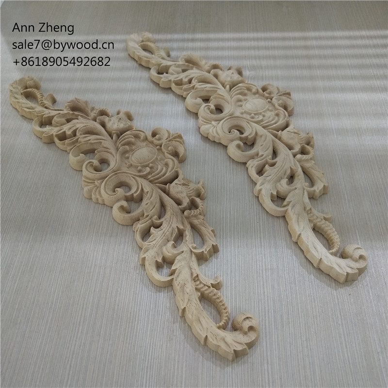 best selling  decoration pu wooden arts and crafts  wood onlays and appliques