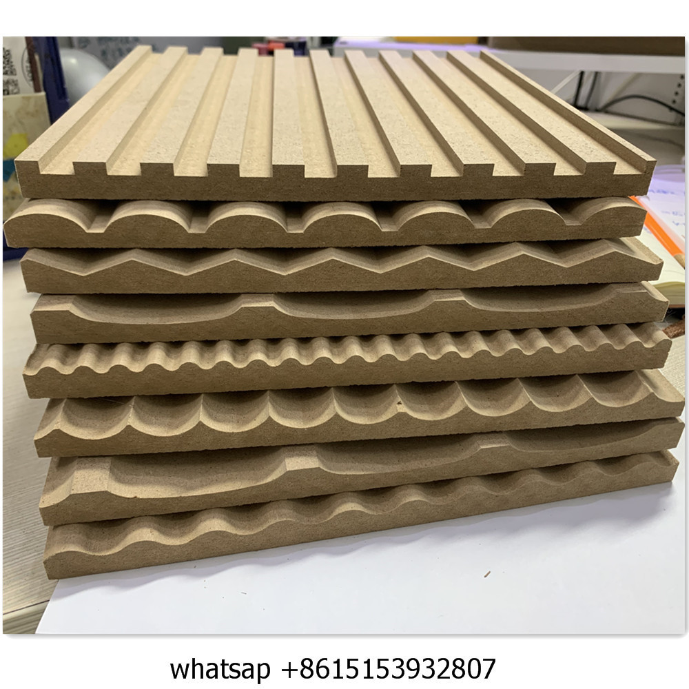 Grooved  slatwall paneling Router beadboard wall panel board HDF 2.44x1.22 stock discount MDF walls furniture panel