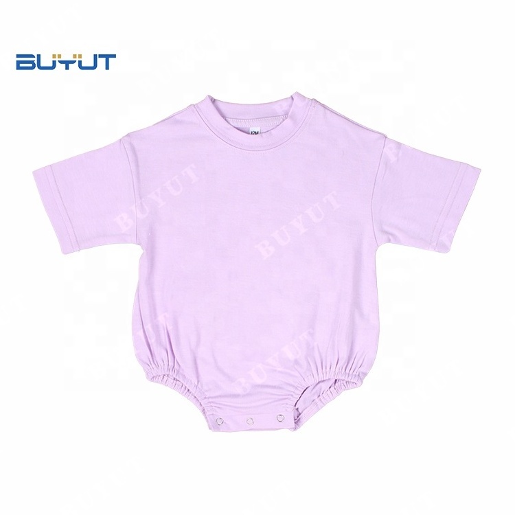 Blank Short sleeve bubble rompers infant Bodysuit clothing sublimation Polyester Baby round neck T-shirt Romper