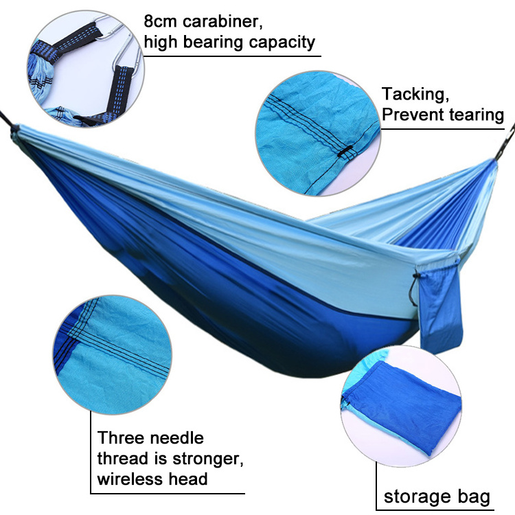 Baiyuheng outdoor camping custom logo high quality portable folding nylon ripstop travel rope hammock bed tent new