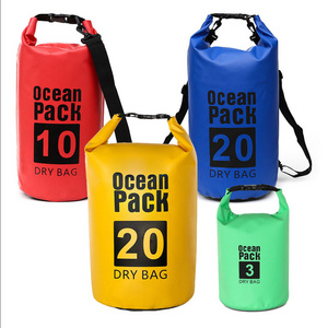 Custom Camping PVC Dry Bag for Outdoor Survival 3L-30L Waterproof Floating Beach Backpack for Swimming and Disaster Relief