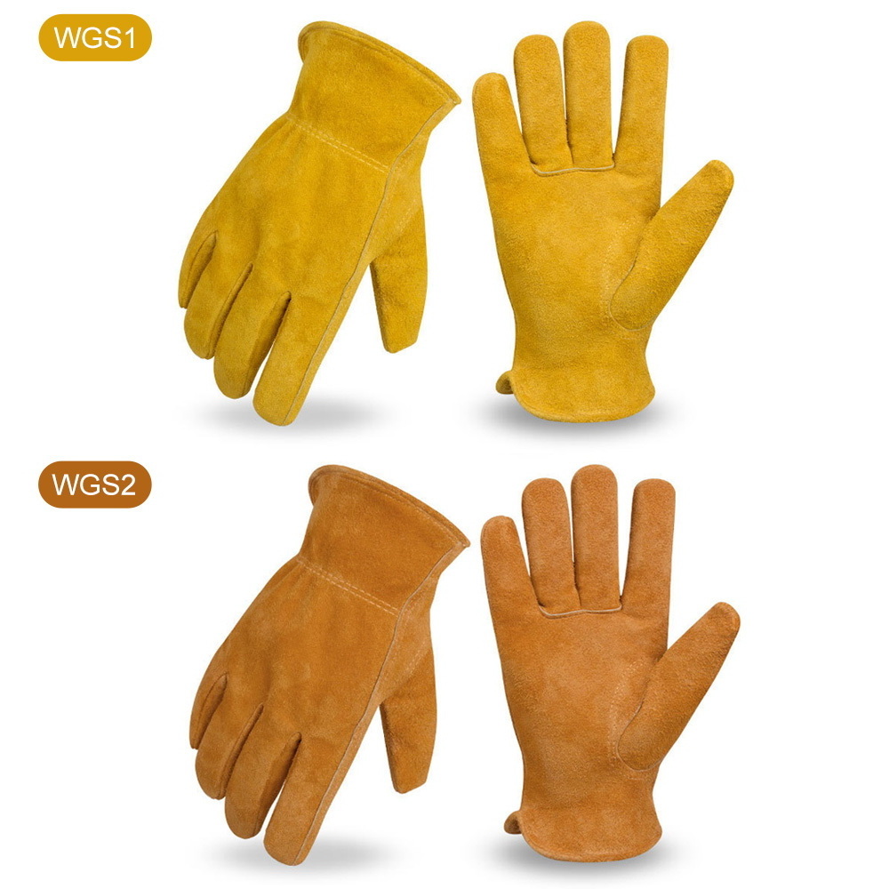 Baiyuheng Custom Logo Leather Grip Garden Safety Work Hand Gloves