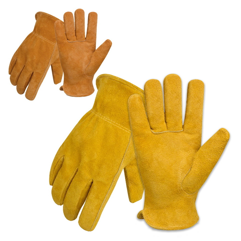 Baiyuheng Custom Logo Leather Grip Garden Safety Work Hand Gloves