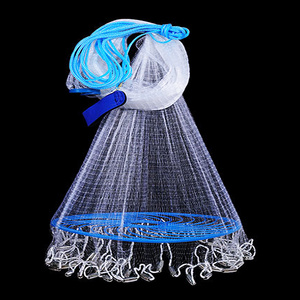 Baiyuheng Tuna Sardine Trap Steel Sinker Network Lead Chain Sale Mesh Cast Netting Freshwater Large Fishing Net Supplier Nylon