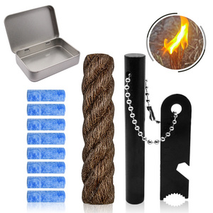 Baiyuheng bushcraft camping hiking bulk metal rod sustainable parafin fire starter mini cotton balls