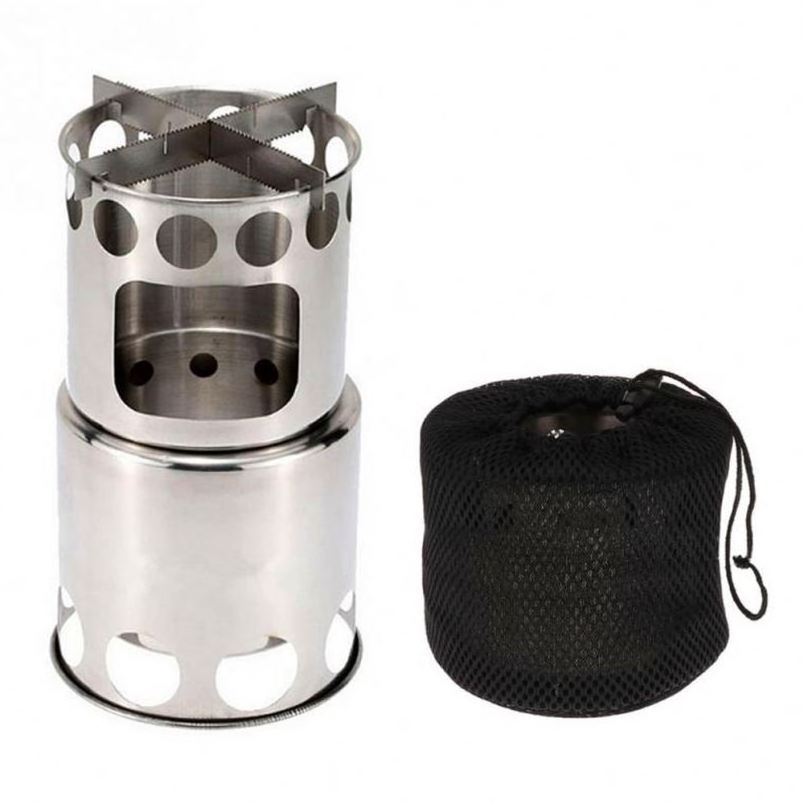 small wood steel portable camping stoves mini pellet stove