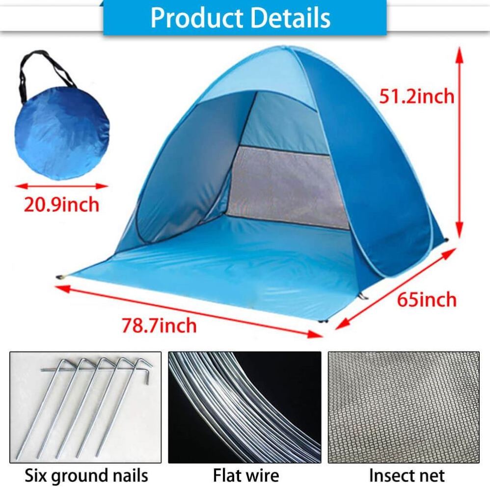 Baiyuheng New Design Canopy For Camping 1/2 Dome Ultralight Beach Tent