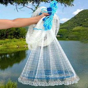 wholesale High quality buy nylon monofilament lines Fly Hand Cast Net Throw Catch drawstring casting fishing net sale