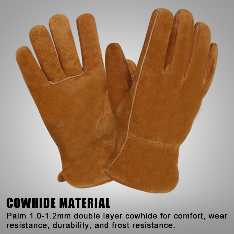 Baiyuheng Custom Logo Leather Grip Garden Safety Work Hand Gloves