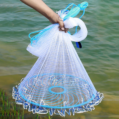 wholesale china factory High quality nylon monofilament lines throw catch drawstring cast casting net fishing net