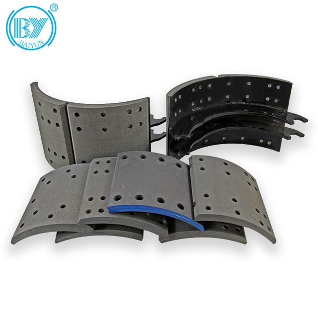 truck trailer brake 4709 brake shoe kit for rockwell mack brake lining  linia de escape FU41234 FU51234 19369 19370