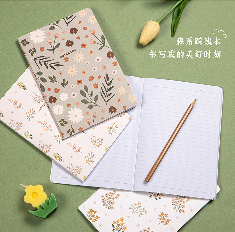 Factory Stationery Supply Simple Diary Notebook Saddle Stitching Notebook Set Fashion Simple Design Student A5/A4 Notebooks