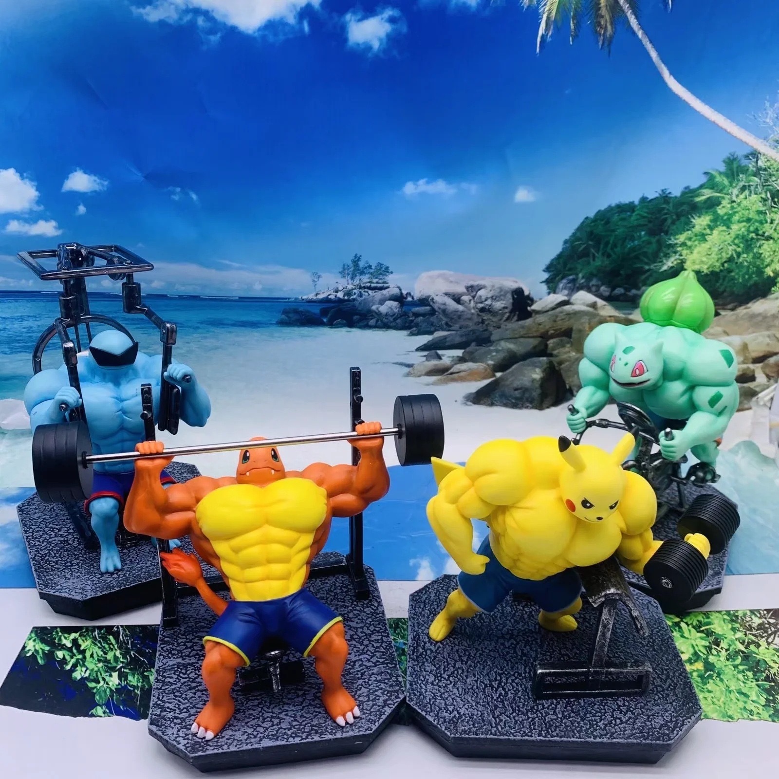 Hot Selling Cartoon Anime Action Figure PVC Model Toys Muscle Pokemoned  Acrtion Figure