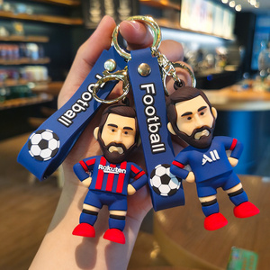 Wholesale Football Cartoon Messi Keychain Doll Pendant Schoolbag Creative Cute Keychain