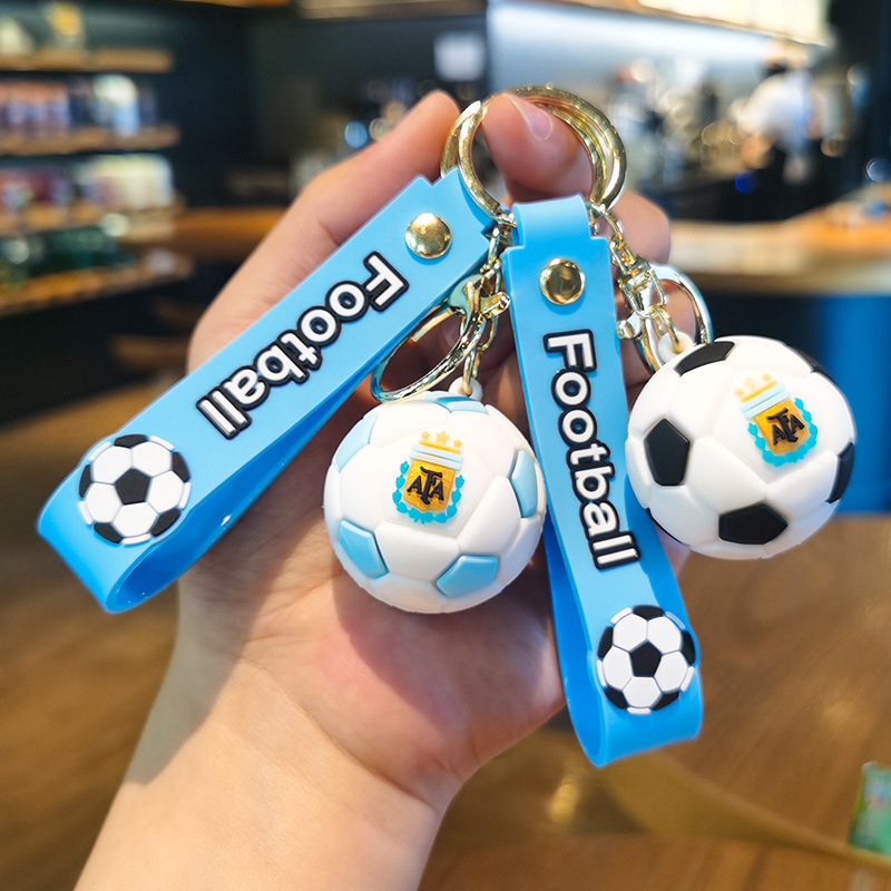 Wholesale Football Cartoon Messi Keychain Doll Pendant Schoolbag Creative Cute Keychain